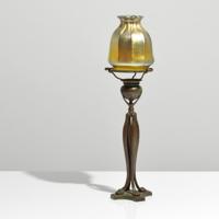 Tiffany Studios & Louis Comfort Tiffany Bronze Favrile Candlestick Lamp - Sold for $1,875 on 08-20-2020 (Lot 120).jpg